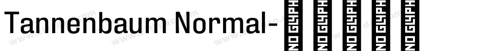 Tannenbaum Normal字体转换